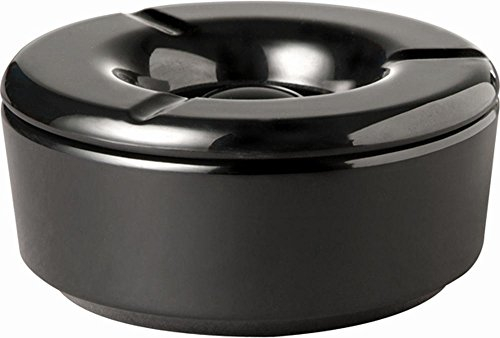 APS 83489 Windaschenbecher CASUAL, Ø 11,5 cm, Höhe 5 cm, Melamin, schwarz