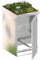 BINTO Mülltonnenbox Edelstahl System 1P - für eine Mülltonne inkl. Pflanzschale - 5116