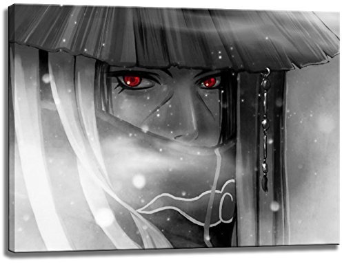 Dream-Arts Itachi, Naruto Motiv auf Leinwand im Format: 80x60 cm. Hochwertiger Kunstdruck als Wandbild. Billiger als EIN Ölbild! Achtung KEIN Poster oder Plakat!