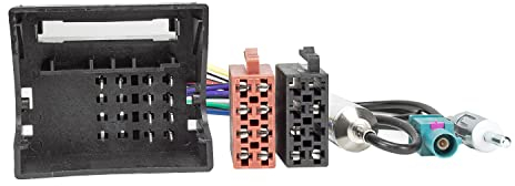 tomzz Audio 7008-002 Radio Adapter Kabel kompatibel mit Alfa FIAT Citroen Lancia Peugeot Toyota Quadlock auf ISO + Antennenadapter mit Phantomeinspeisung Fakra auf DIN