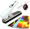 pick-a-palooza ® DIY Guitar Pick Punch – Die Premium Gitarre Plektrum-Hersteller und eine Leder Schlüsselanhänger Plektrum Halter Geschenkset weiß
