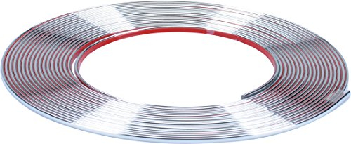 Chrom-Zierleiste - Flach - 3,5mm x 10mtr - inkl. 3M Klebeband