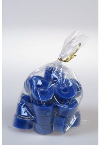 20 original Dänische Teelichter ohne Duft im Acryl-Cup farbig durchgefärbt marineblau