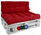 Beautissu Set Palettenkissen Outdoor 1x Sitzkissen 120x80 cm & 1x Rückenkissen 120x40 cm – Auflagen für Paletten Europaletten Palettensofa Lounge Kissen Palettenmöbel Palettenpolster Rot – Style