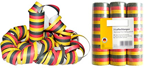 Diverse 12 Rollen Luftschlangen Luftschlange Deutschland Germany EM WM Fußball