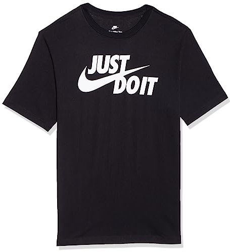 Nike Sportswear Just Do It Swoosh, T-Shirt Uomo, Nero (Black/White 011), Small