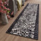 TAPISO Dream Teppich Läufer Flur Brücke Modern Leopard Tiger Streifen Tier Muster in Grau Creme Schwarz Korridor Wohnzimmer ÖKOTEX 100 x 160 cm