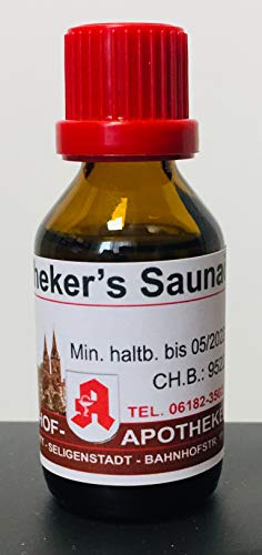 Apotheker's Sauna-Öl Spezial II (erfrischende Zitronenmelisse) - Saunaaufguss 100% Bio-Öle, naturrein