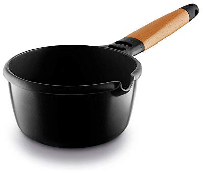 Casserole Induction 16 cm à Manche en Bois de Cèdre