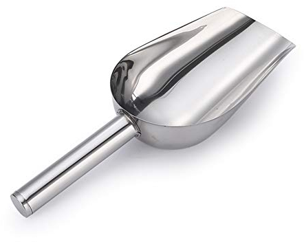qazwsx Acciaio Inossidabile Paletta per Ghiaccio,Scoop di Caramelle Bar Ice Scoop Scoop Cestino A Secco Scoop di Prodotti Secchi Paletta per Ghiaccio Nastro 25x7cm(10x3inch)