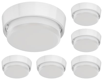 ledscom.de 6x GX53 Lampen-Fassung INEL rund 90mm Ø inkl. LED Lampe 10,301W 1212lm weiß
