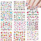12 Blatt Nagelsticker Einhorn, VETPW Nagelaufkleber Wassertransfer Nagel Abziehbilder mit Muster Regenbogen Früchten Flamingo für Nail Art Dekoration, DIY Nagel Tattoo Aufkleber NagelDesign Maniküre
