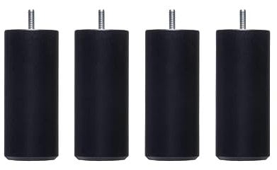 Someo 4 Pieds cylindriques Bois Noir 25 cm