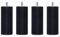 Someo 4 Pieds cylindriques Bois Noir 25 cm