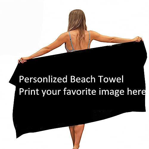 Sticker Superb Personalisierte Schnelltrocknende Handtücher, 70x150CM Mikrofaser Eigenes Foto Custom Foto Strandtuch, Reisehandtuch, Saunatuch Strandlaken Böhmen Wolf Hund (70_x_150cm)