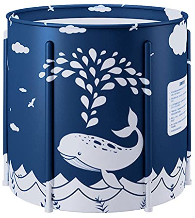 WUSHUN Tragbare Badewanne, Mobile Faltbare Badewanne Fuer Dusche, Faltbare Freistehende Badewanne Für Erwachsene SPA Kinder Badewanne Temperaturerhaltung Badewanne, 70 X 65cm