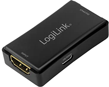 LogiLink HD0014 - HDMI-Repeater UHD, 25m (4K/60Hz), 40m (4K/30Hz), HDCP 2.2, um HDMI Signale zu verlängern