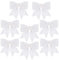 HONGCI 8 Pack White Bows for Christmas Tree,5.5 Inch Glitter Wreaths Bows Christmas Bows for Tree Decorations,Xmas Tree Bows,Sequin Bows Ties Ornaments for Christmas Tree,Wreaths,Garland Decorations