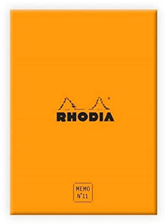 Rhodia 194049C Schreib Box Memoblock N.11 Rhodiatime 7,5x10,5cm Orange