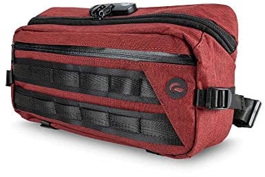 Skunk Sling Smell Proof Bag Medium w/ Combo Lock, Burgundy, Medium