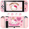 DLseego Housse de Protection pour Switch, Coque Dure pour Switch et Prises de Pouce, Anti-Choc et Anti-Rayures Case pour la Switch Console et Joy-Con Controller - Rose Cute Kitty