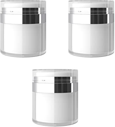 WANGCL 3 Stück 50 g Reise-Pumpspender leere Kosmetikgläser Acryl Cremebehälter für Reisen und Zuhause