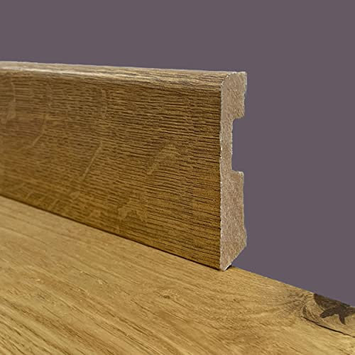***MEGA STOCK al metro*** BATTISCOPA BC Passacavo in Fibra di legno 80x15 ROVERE ANTICO
