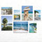 Wunderschönes Ostsee Wandbilder Set - 7 aufhängefertige maritime Strand Wasser Küsten Leinwand-Bilder, mood Wand-Deko für Wohnzimmer Schlafzimmer Landschafts Bilderset je 3x 30x40cm - 4x 30x20cm