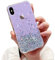 LCHULLE Custodia Glitter Compatibile con iPhone Xr(6.1 Pollici) Cover Trasparente Ragazza Custodia Glitter Clear Case TPU Bumper Silicone Cover per iPhone Xr Viola