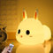 Tremdwoto Hase Nachtlicht Kinder mit Fernbedienung, 7 Farbwechsel LED Tragbare Touch Baby Lampe, USB aufladbar Silikon Nachtlicht für Kinder Kindergarten Kleinkind Mädchen Geburtstags Geschenk Dekor