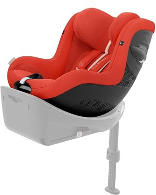 CYBEX Gold Kinder-Autositz Sirona G i-Size Plus, Ohne Base, Ab ca. 3 Monaten bis 4 Jahre, Max. 19 kg, 61 - 105 cm (Ab Geburt / 40 cm mit Neugeboreneneinlage), Hibiscus Red