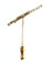 Querflöten Plastronnadel Anstecknadel golden ca. 4,1 cm lang m.i. G. + Geschenkbox