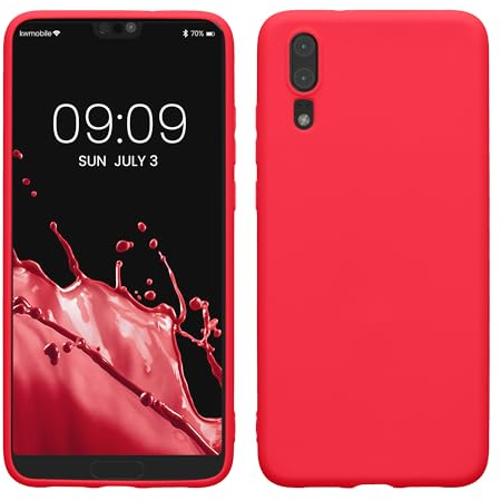 kwmobile Custodia Compatibile con Huawei P20 Cover - Back Case per Smartphone in Silicone TPU - Protezione Gommata - rosa shocking