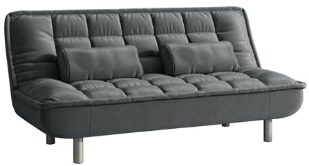 Vente-unique - Canapé 3 Places Convertible clic-clac MISHAN en Tissu - Gris