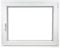 ALUCON Kellerfenster 800x600 mm – Fenster 80x60 cm – Kunststofffenster Innen Weiß/Außen Weiß – Flügelfenster DIN Rechts