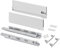 Emuca - Schubladen-Kit für Küche und Bad mit 3D-Regelung, Höhe 178mm, Tiefe 500mm, 60 Kg, sanftes Schließen, Panels nicht enthalten, Stahl, Weiß