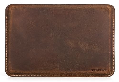 Bigcan Genuine Crazy Horse Leather Sleeve for iPad Mini 6 (8.3) and iPad Mini (7.9) - Slim and Minimalist Protective Case,Coffee B