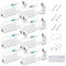 XIAQICA 8 Stück Piercing Stechen Nasenpiercing Selbst Piercing Set Selber Stechen mit 6 Nasennadeln und Alkoholwatte für Nasenpiercings für Mädchen, Frauen und Männer