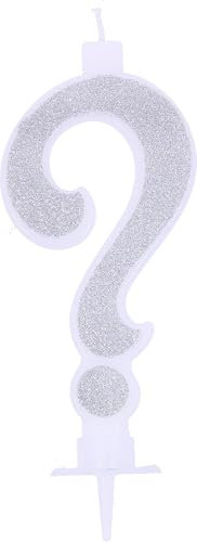 Zahlenkerze Glitter Silber Nr. ?