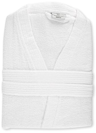 FRANZ MENSCH 1 Stück Hygostar Bademäntel Kimono | Baumwolle, weiß, in Gr. S, M, L & XL, L: 120cm, Karton, Bademäntel, Saunamantel, Morgenmantel