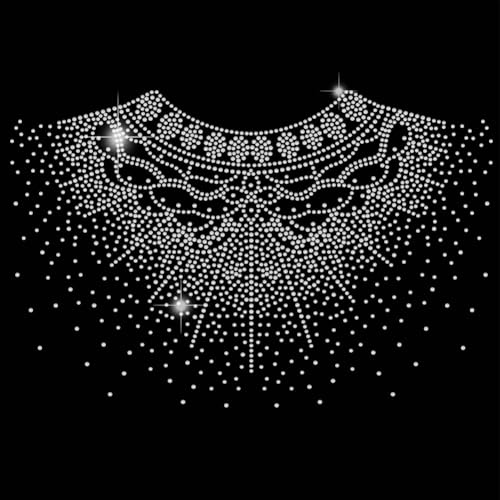 SUPERDANT Vintage Muster Strass Hotfix Zum Aufbügeln Halsmuster Kristall Strass Zum Aufbügeln Glitzer Bügelbilder Patches Aufkleber Für T Shirt Kleidung DIY Kunst Handwerk Geschenke