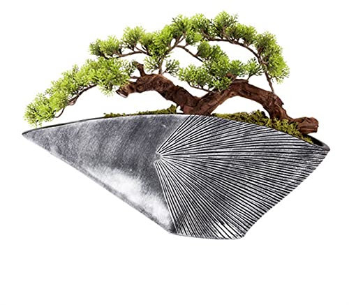 Künstliche Pflanzen für den Innenbereich, künstlicher Bonsai-Baum, künstliche Topfpflanze, Schreibtisch-Display, künstlicher Bonsai, japanische Kiefern-Bonsai, künstliche Pflanzen mit Harzschale,
