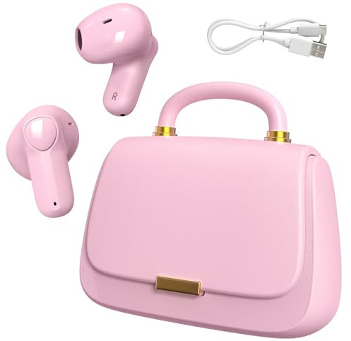 Auricolari Bluetooth 5.3, In-Ear con driver da 13 mm per suono premium, 22 ore di autonomia, auricolari True Wireless con custodia mini borsa unica, perfetti per donne e adolescenti alla moda