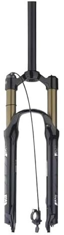 WANGZEYU Fahrrad Gabel MTB-Gabel Magnesiumlegierung Luftdruckfelge Federgabel 26 27,5 29 Zoll Gerades/konisches Rohr Schnellspanner Fahrradgabel Fahrradgabeln(29Tapered Remote12)