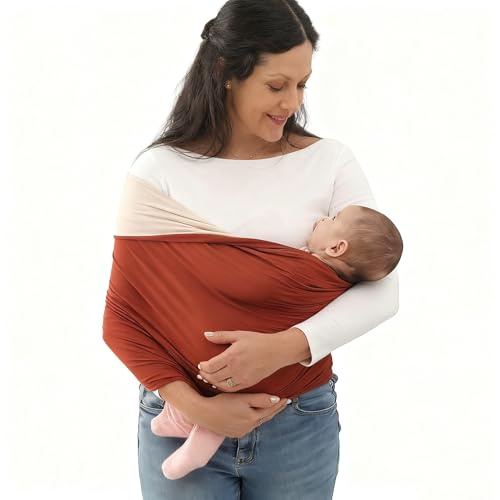 RETZLA Baby Wrap Carrier, Perfect Baby Carrier Wrap Sling for Newborn and Infant up to 15.9 kg, Baby Sling