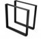 blumfeldt UrbanFodge U Pieds de Table – Pieds de Table Métal Noir Mat, Design Industriel, 70x72 cm, Capacité 200 kg, Montage Facile, Idéal pour Projets DIY & Ambiance Loft