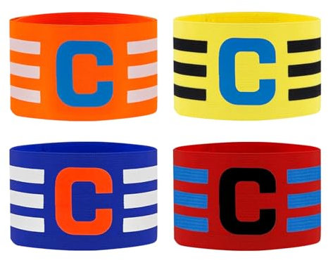 Rixotix Kapitänsbinde Kinder, Fußball Armbänder, Verstellbare Kapitänsbinde Fussball, Spielführerbinde Elastic Kapitänsbinde Fussball für Kinder Erwachsene Junior Viele Sportarten