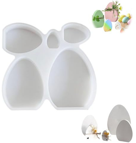 Stampo in Silicone Uovo di Pasqua, Stampi per Pasqua in Silicone, Stampi 3D per Gesso a Forma di Uovo, Decorazioni Fai da Te, Idee Regalo Pasquali, Creazioni Artigianali per la Decorazione Festiva