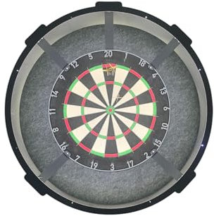 Dartscheibenbeleuchtung für Dartscheiben I LED Dartscheibenlicht I Dartscheibenbeleuchtungssystem I Dartscheibe Beleuchtung I ohne Dartscheibe (Schwarz, mit Beleuchtung + Magnet)
