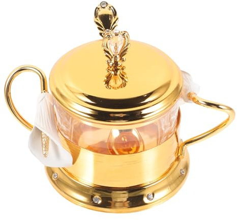 IMIKEYA 2pcs Vintage Spice Jar Container Spoon Vintage Candy Storage Can European Seasoning Organizer